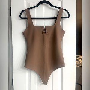 Abercrombie & Fitch Ponte triangle notch neck bodysuit